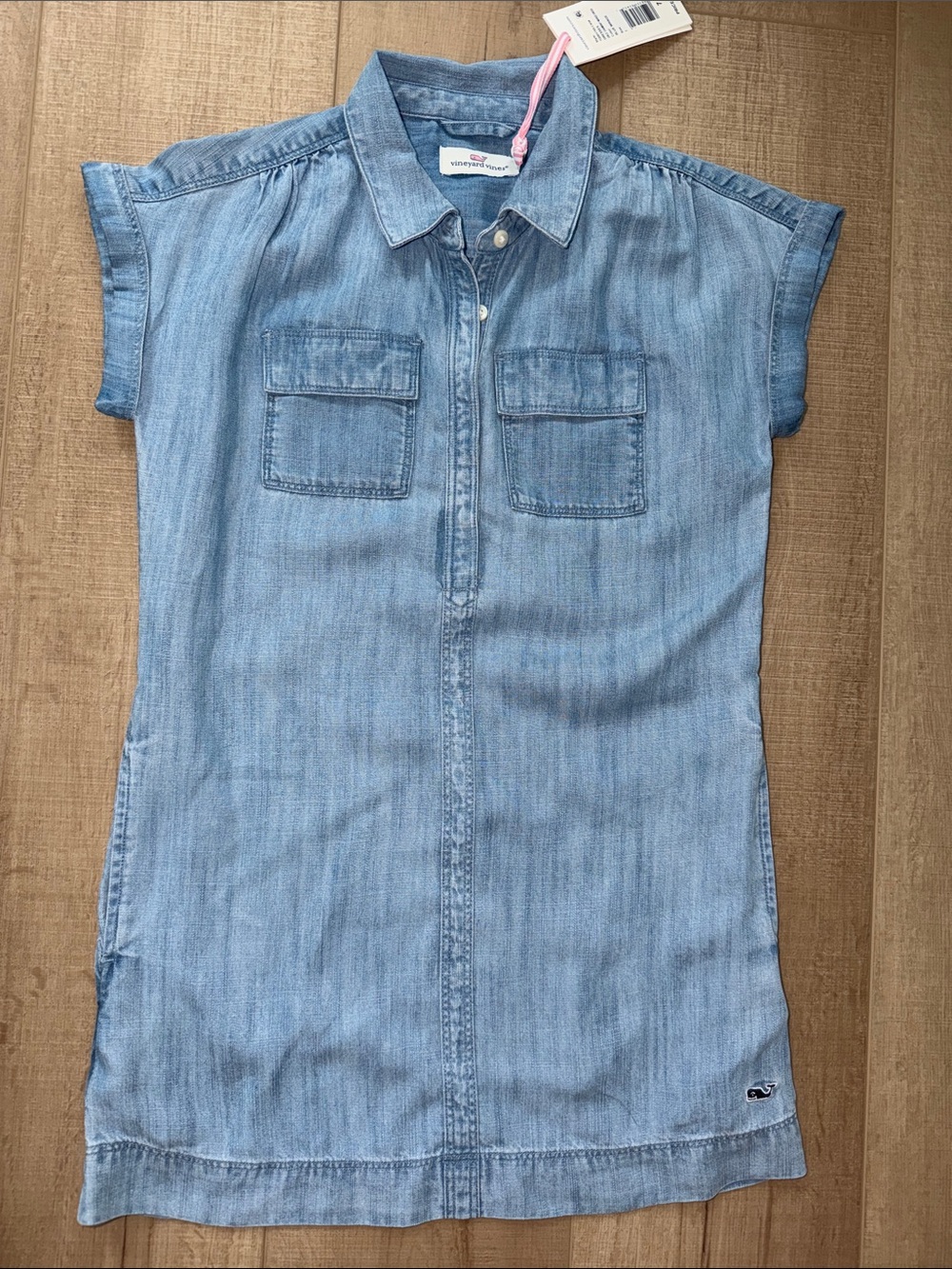 Vineyard Vines Girl’s Chambray Blue Margo Dress-NWT-Size 7